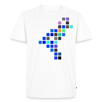 Decoration pattern - square sequin style. - Men's Premium Organic T-Shirt - white - Front - Nico (187cm)