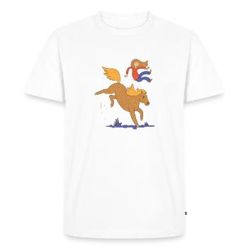 The Voices In My Head Are Telling Me To Ride A Hor - Men's Premium Organic T-Shirt - white - Front - Nico (187cm)