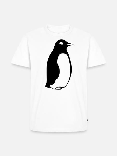 Pinguin - Männer Premium Bio T-Shirt - Weiß