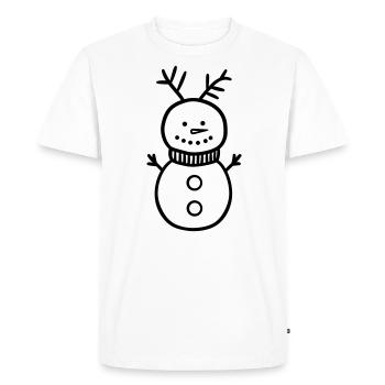 Bonhomme de neige - T-shirt Premium bio Homme - blanc - Devant - Nico (187cm)