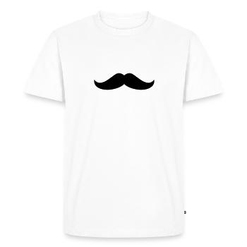 Mustache - Men's Premium Organic T-Shirt - white - Front - Nico (187cm)