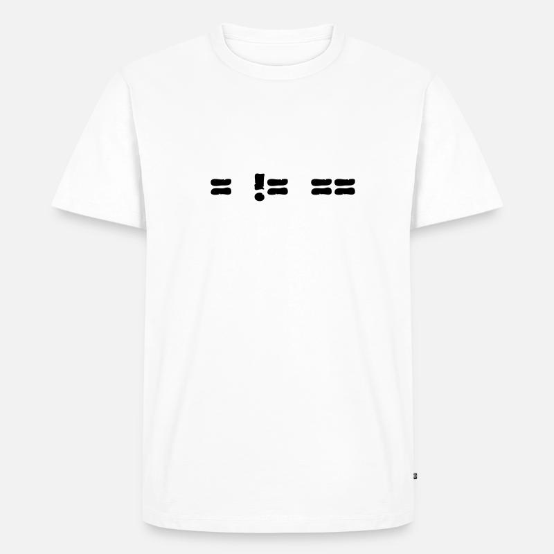 not equal - Männer Premium Bio T-Shirt - Weiß