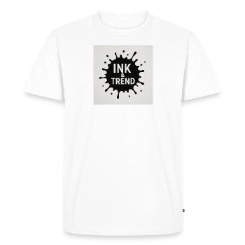 ENCRE & TENDANCE - T-shirt Premium bio Homme - blanc - Devant - Nico (187cm)