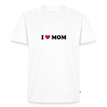 I Love Mom - T-shirt Premium bio Homme - blanc - Devant - Nico (187cm)