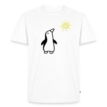 Penguin + sun - Men's Premium Organic T-Shirt - white - Front - Nico (187cm)