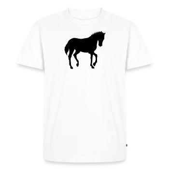 Cheval dressage cheval dressage équitation dressage - T-shirt Premium bio Homme - blanc - Devant - Nico (187cm)