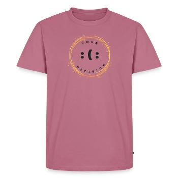 Your decision - Men's Premium Organic T-Shirt - mauve - Front - Nico (187cm)