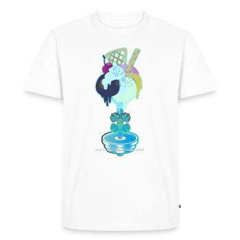 Eazy Money Bench Press Cartel - Icecream - T-shirt Premium bio Homme - blanc - Devant - Nico (187cm)