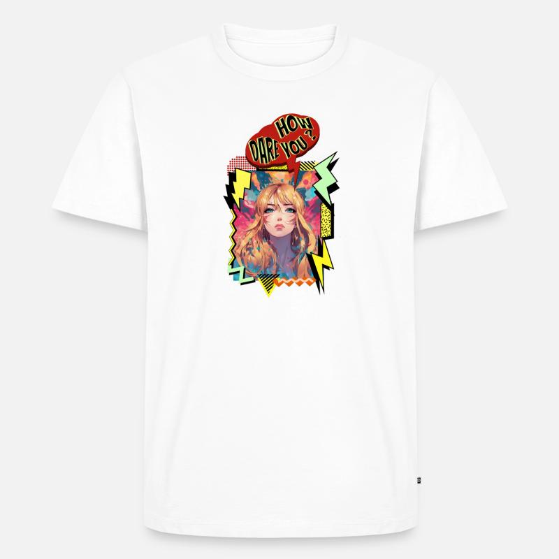 How dare you - Männer Premium Bio T-Shirt - Weiß