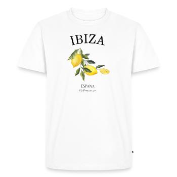 Ibiza - Espagne - Mer Méditerranée - Souvenir - T-shirt Premium bio Homme - blanc - Devant - Nico (187cm)