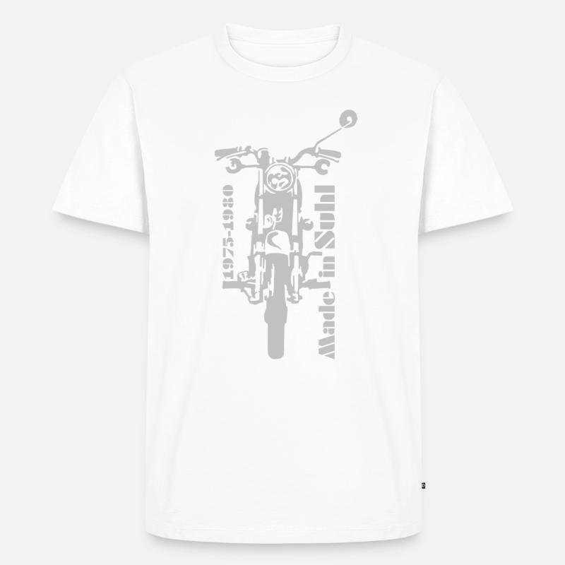 Simson S50 Front - Männer Premium Bio T-Shirt - Weiß