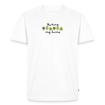 Nature my home - Nature, Environnement, Animaux ! - T-shirt Premium bio Homme - blanc - Devant - Nico (187cm)