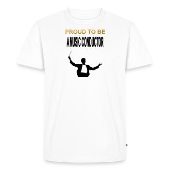 ich bin stolzer Musik Dirigent music conductor - Männer Premium Bio T-Shirt - Weiß - Vorne - Nico (187cm)