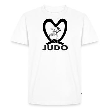 Judo Train Judo Training Martial Arts Gift - Men's Premium Organic T-Shirt - white - Front - Nico (187cm)
