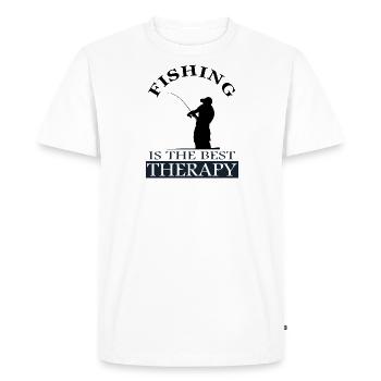pêche pêches pêche cadeau pêche - T-shirt Premium bio Homme - blanc - Devant - Nico (187cm)