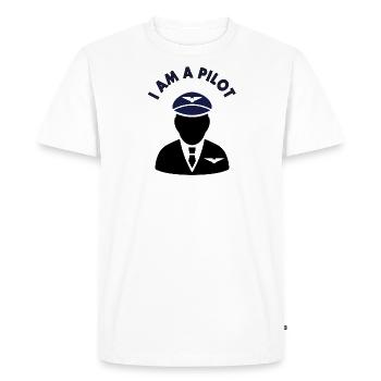 Je suis un pilote fier voler un cadeau - T-shirt Premium bio Homme - blanc - Devant - Nico (187cm)