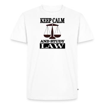 Law study I love law student lawyer - Men's Premium Organic T-Shirt - white - Front - Nico (187cm)