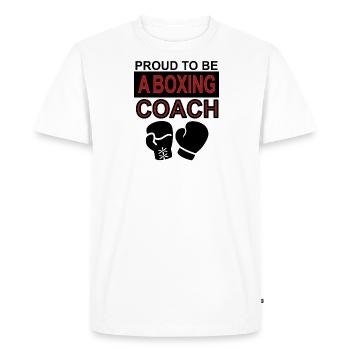 Fier entraîneur de boxe Gants de boxe Poing Poing - T-shirt Premium bio Homme - blanc - Devant - Nico (187cm)