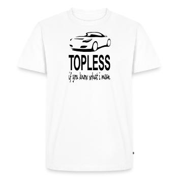 Cabriolet drive Cabriolet cool saying convertible driver - Men's Premium Organic T-Shirt - white - Front - Nico (187cm)