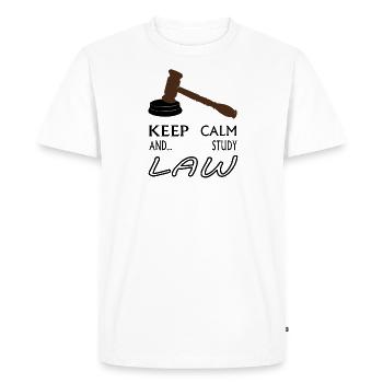 Studying Law Law Student Law Student Gift - Men's Premium Organic T-Shirt - white - Front - Nico (187cm)