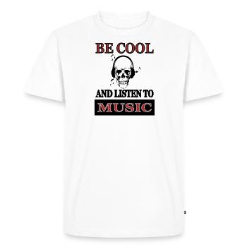 est cool musique écouter des musiciens écouteurs cadeau - T-shirt Premium bio Homme - blanc - Devant - Nico (187cm)