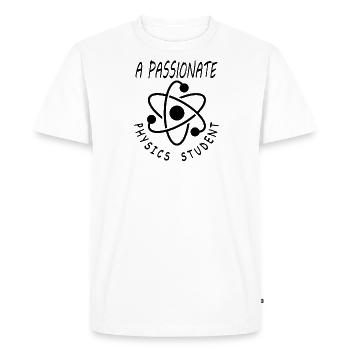 Physique Étudiant en physique-etudes de physique-prof proverbe - T-shirt Premium bio Homme - blanc - Devant - Nico (187cm)