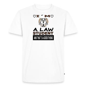 I am a law student studying law gift idea - Men's Premium Organic T-Shirt - white - Front - Nico (187cm)