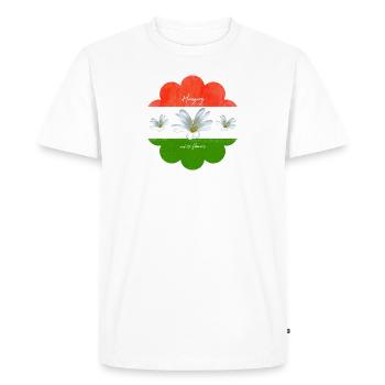 Hungary Flag Hungarian Flag - Men's Premium Organic T-Shirt - white - Front - Nico (187cm)