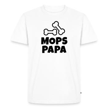 Pug dad bone - Men's Premium Organic T-Shirt - white - Front - Nico (187cm)