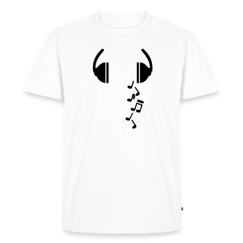 noten_kopfhoehrer - T-shirt Premium bio Homme - blanc - Devant - Nico (187cm)