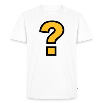 Question mark - Men's Premium Organic T-Shirt - white - Front - Nico (187cm)