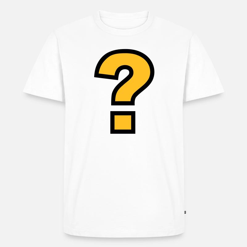 Fragezeichen - Männer Premium Bio T-Shirt - Weiß