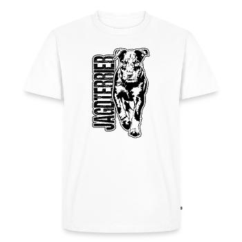 HUNTING TERRIER Chiens Portrait Chiens de chasse Chien de chasse - T-shirt Premium bio Homme - blanc - Devant - Nico (187cm)