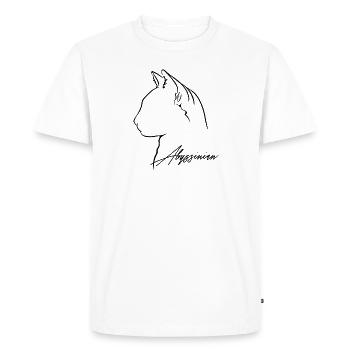 Profil Abyssin Chats Chat Wilsigns - T-shirt Premium bio Homme - blanc - Devant - Nico (187cm)