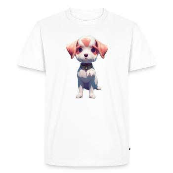 Epagneul Breton Chien - Epagneul Breton - T-shirt Premium bio Homme - blanc - Devant - Nico (187cm)