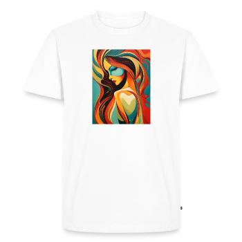 Un beau portrait abstrait - T-shirt Premium bio Homme - blanc - Devant - Nico (187cm)