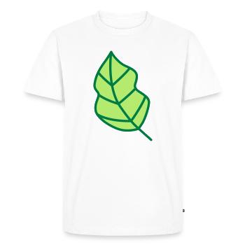 feuille - T-shirt Premium bio Homme - blanc - Devant - Nico (187cm)