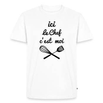 chef cuisine - T-shirt Premium bio Homme - blanc - Devant - Nico (187cm)