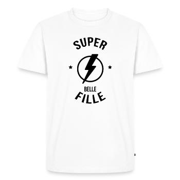 Belle Fille - Mariage - Mariée - Famille - Noël - Men's Premium Organic T-Shirt - white - Front - Nico (187cm)