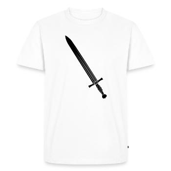 Épée - T-shirt Premium bio Homme - blanc - Devant - Nico (187cm)