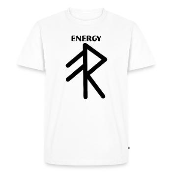 Runes symbole de l’énergie viking - T-shirt Premium bio Homme - blanc - Devant - Nico (187cm)