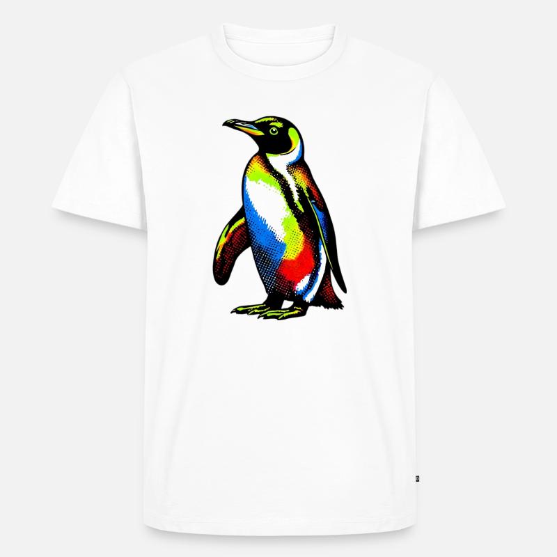 Pinguin - Männer Premium Bio T-Shirt - Weiß