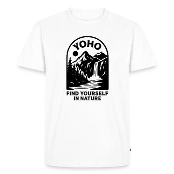 Parc national Yoho - T-shirt Premium bio Homme - blanc - Devant - Nico (187cm)