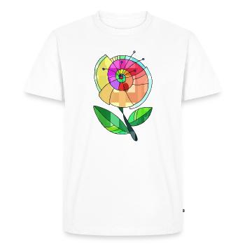 Fleur - T-shirt Premium bio Homme - blanc - Devant - Nico (187cm)