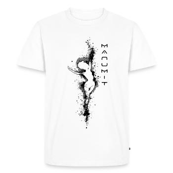 Manumit Single Black Design - T-shirt Premium bio Homme - blanc - Devant - Nico (187cm)