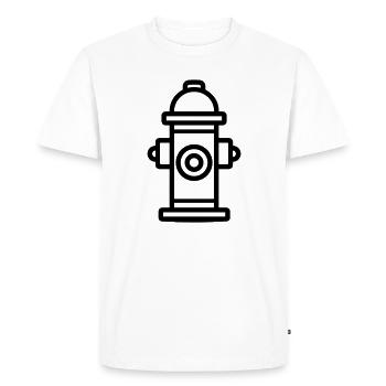 borne incendie - T-shirt Premium bio Homme - blanc - Devant - Nico (187cm)