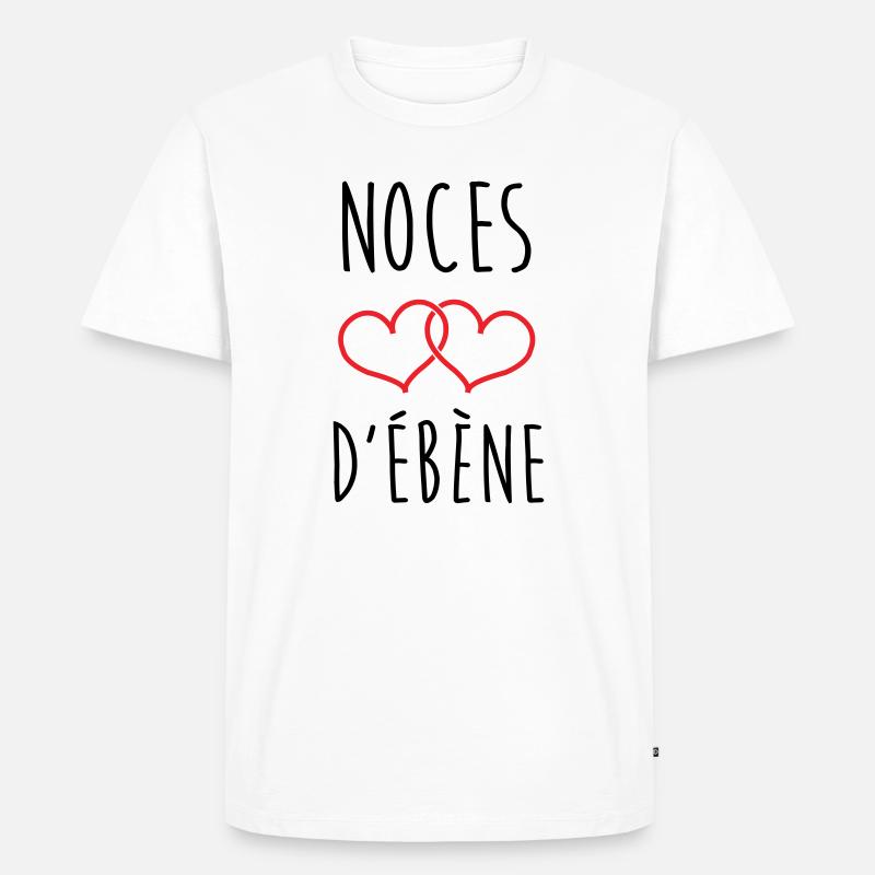 Ebony Wedding 78 Jahre Ehe - Männer Premium Bio T-Shirt - Weiß