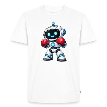 Boxeur robot boxeur - T-shirt Premium bio Homme - blanc - Devant - Nico (187cm)