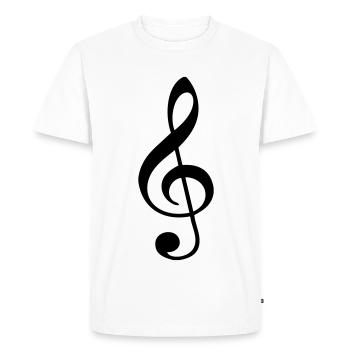 Clef - Men's Premium Organic T-Shirt - white - Front - Nico (187cm)