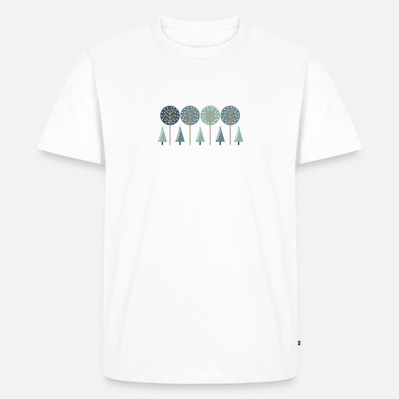 Verschneiter Wald - Männer Premium Bio T-Shirt - Weiß